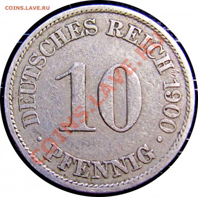 A69 Германия 10 пфеннигов 1900A до 30.06 в 22°° - A69 10 1900A_1