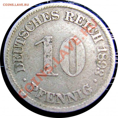 A70 Германия 10 пфеннигов 1893A до 30.06 в 22°° - A70 10 1893A_1