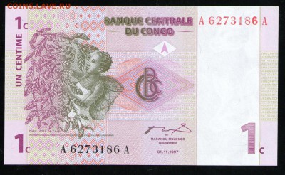 КОНГО 1 САНТИМ 1997 - 5 001