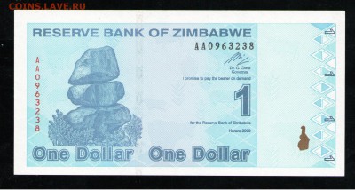 ЗИМБАБВЕ 1 ДОЛЛАР 2009 UNC - 31