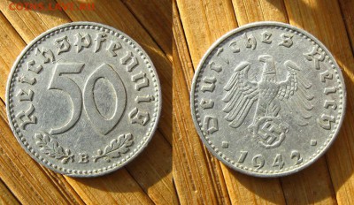 Германия.50 reichspfennig 1942 B , до 12.05.19 в 22:10 МСК - 50 reichspfennig 1942 B
