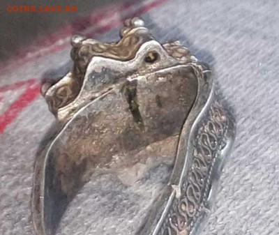 Серебряный перстень с короной - 1557282582798