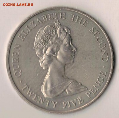ГЕРНСИ 25 ПЕНСОВ 1978 КОРОЛ.ВИЗИТ 14.05 В 22.00МСК (Е895) - 4-герн1
