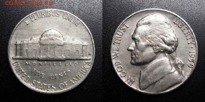 МОНЕТЫ МИРА 05-19 - США – 5 центов (1959 D)