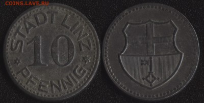 Нотгельды Германии по фиксированной цене - Линц 10 пфеннигов (продажа)