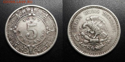 МОНЕТЫ МИРА 05-19 - Мексика – 5 сентаво (1937) медь-ник. У1
