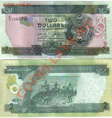 Соломоновы острова 2 доллара 2004 пресс до 27.06 21.00мск - Соломоновы острова 2 доллара 2004