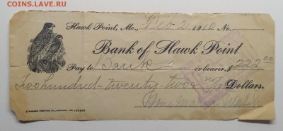 Чек банка на 222 долларов США 1910 г.до 17.05.в 22.00 - IMG_20190510_200633