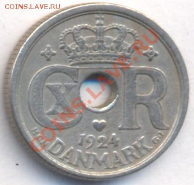 Дания 10 эре 1924 г.До 27.06.11 г. 20-00 МСК. - Дания