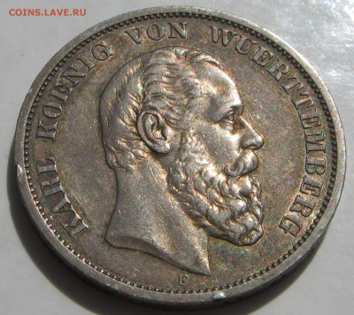 Вюртемберг 5 марок 1875 - аверс