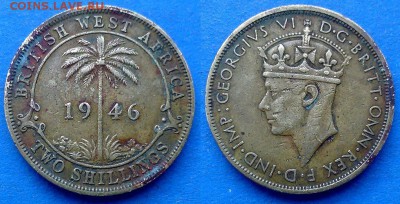 Британская Западная Африка - 2 шиллинга (Н) 1946 до 16.05 - Британская Западная Африка 2 шиллинга 1946