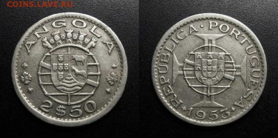 МОНЕТЫ МИРА 05-19 - Португ. Ангола – 2,5 эскудо (1953) №1