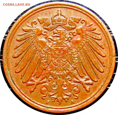 A73 Германия 1 пфенниг 1913A до 30.06 в 22°° - A73 1 1913a_2