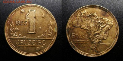 МОНЕТЫ МИРА 05-19 - Бразилия – 1 крузейро (1955) №1