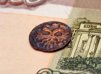 Полушка 1720 ВРП цифра 2 перевернута - Полушка 1720 4