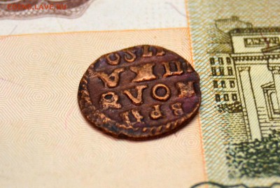 Полушка 1720 ВРП цифра 2 перевернута - Полушка 1720 6