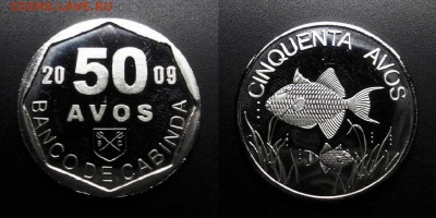 МОНЕТЫ МИРА 05-19 - Кабинда – 50 аво (2009) «Рыба»