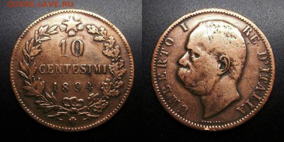 МОНЕТЫ МИРА 05-19 - Италия – 10 чентезимо (1894 BI)