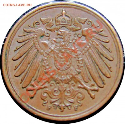 A76 Германия 1 пфенниг 1913F до 01.07 в 22°° - A76 1 1913F_2