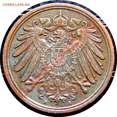 A77 Германия 1 пфенниг 1907A до 01.07 в 22°° - A77 1 1907A_2