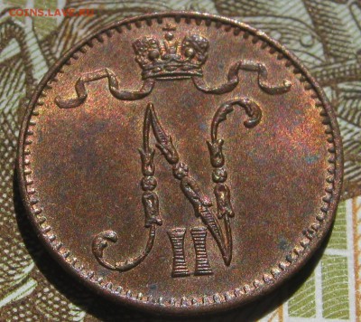 Царская ФИНЛЯНДИЯ 1 пенни 1903.(БОЛЬШАЯ 3). Красная. - 040.JPG