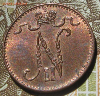 Царская ФИНЛЯНДИЯ 1 пенни 1903.(БОЛЬШАЯ 3). Красная. - 043.JPG