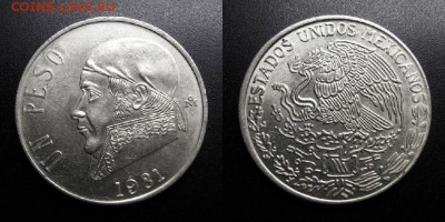 МОНЕТЫ МИРА 05-19 - Мексика – 1 песо (1981) «Хосе Мария Морелос – национальный герой»