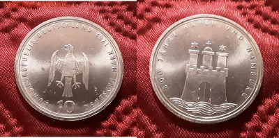 ФРГ. 10 марок 1989 г. Гамбург. До 15.05.19. - 20190510_200856