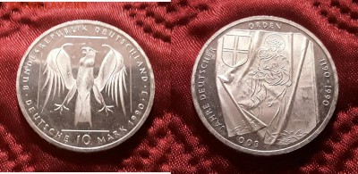 ФРГ. 10 марок 1990 г. Орден. До 15.05.19. - 20190510_201248