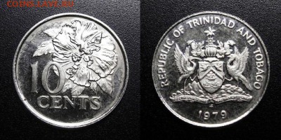 МОНЕТЫ МИРА 05-19 - Тринидад и Тобаго – 10 центов (1979) (proof) Н1