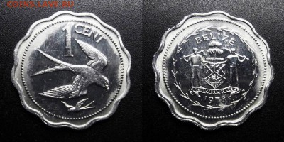 МОНЕТЫ МИРА 05-19 - Белиз – 1 цент (1978) «Коршун» алюм. (UNC) У1