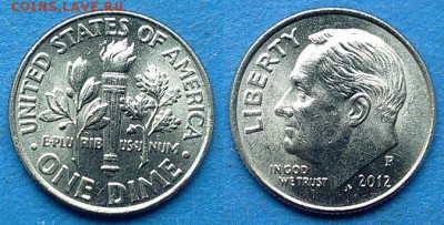 США - 1 дайм (P) 2012 года до 20.05 - США 1 дайм 2012