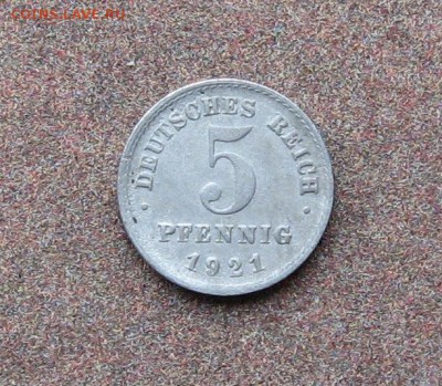 Германия. 5 пфенингов 1921 F г. - IMG_0037.JPG
