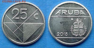 Аруба - 25 центов 2015 года до 20.05 - Аруба 25 центов 2015