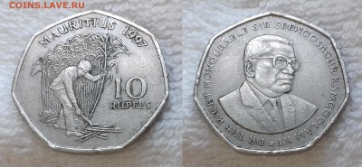 с 1 руб. МАВРИКИЙ 10 рупий 1997 до 19 мая 22:00 - МАВРИКИЙ 10 рупий 1997 20190503_1311