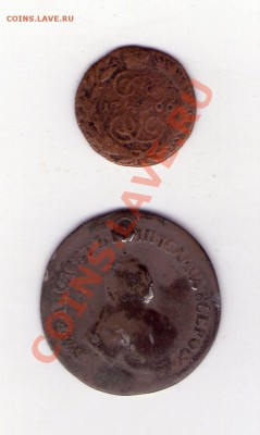Полушка 1766г Полуполтиник 1752г - img001