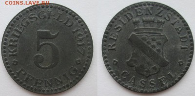 Нотгельды Германии. Обзорная тема. - 5 пф. 1917г. Кассель.JPG