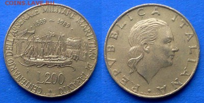 Италия - 200 лир 1989 года (Корабль) до 20.05 - Италия 200 лир 1989 корабль