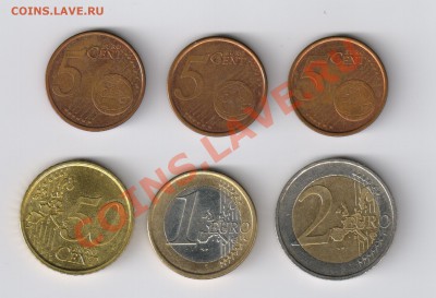 Монеты ЕВРОпы- 6шт. до 01.07.2011г 21-00 - ЕВРОПА 001