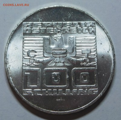 100 шил. Австрии 1975 50 лет шиллингу UNC до 22.05.19  22:00 - 50 лет ш (2).JPG