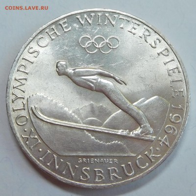 50 шиллингов Австрии 1964 ОИ Инсбрук  до 22.05.19  22:00 - Зимние Олимпийские игры в Инсбруке (1).JPG