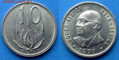 ЮАР - 10 центов 1979 года (юбилейная монета) до 24.05 - ЮАР 10 центов 1979 юбилей