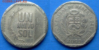 Перу - 1 новый соль 2009 года до 24.05 - Перу 1 новый соль 2009