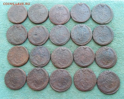 20 пятако Екатерины 2 1788-1795 ЕМ, цена фикс - 20bk-1