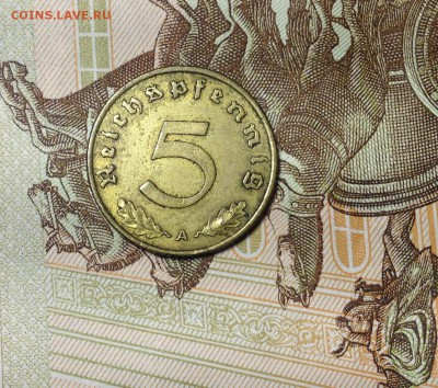 5 пфенингов 1939 г А aUNC до 26,05 в 22,00 мск - IMG_0315[1].JPG