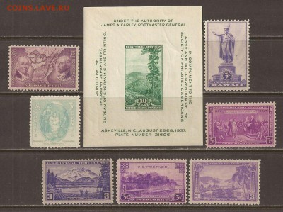 Марки США 1937 г MNH до 24.05.2019 22-10 по мск - США1