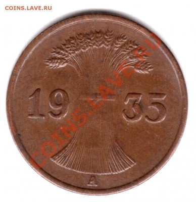 A90 Германия 1 пфенниг 1935A до 03.07 в 22°° - A90 1 1935A_2