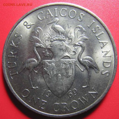 Теркс и Кайкос 1 крона 1969 герб Фламинго в памятной коробке - krona_shajba_terks_i_kajkos_1_krona_1969_gerb_flamingo_v_pamjatnoj_korobke (1)