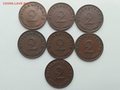 РЕЙХ,лот 7 монет 2 пфеннига 1937г(все МД)до 25.05.2019г - IMG_20190522_090654