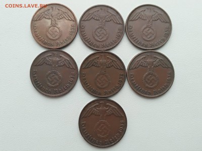 РЕЙХ,лот 7 монет 2 пфеннига 1937г(все МД)до 25.05.2019г - IMG_20190522_090728